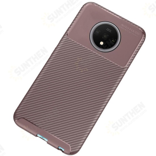 For OnePlus 7T Luxury Carbon Fiber Shockproof Anti-fingerprint Silicone Protective Case