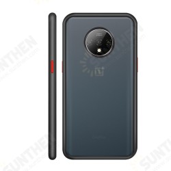 For OnePlus 7T Case Shockproof Anti-fingerprint Matte Translucent Hard PC&Soft TPU Edge Protective Case