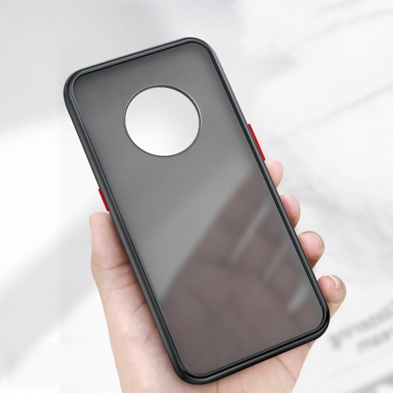 For OnePlus 7T Case Shockproof Anti-fingerprint Matte Translucent Hard PC&Soft TPU Edge Protective Case