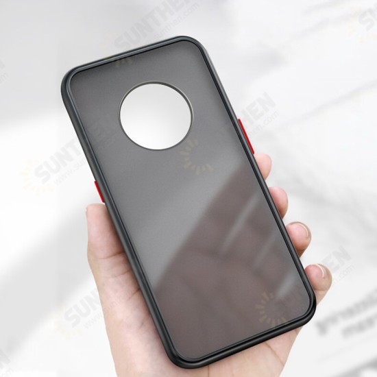 For OnePlus 7T Case Shockproof Anti-fingerprint Matte Translucent Hard PC&Soft TPU Edge Protective Case