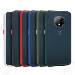 For OnePlus 7T Case Shockproof Anti-fingerprint Matte Translucent Hard PC&Soft TPU Edge Protective Case