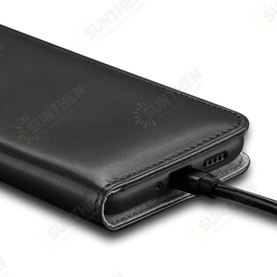 For OnePlus 7T Case Flip with Stand Card Slots PU Leather Full Cover Shockproof Soft Protective Case