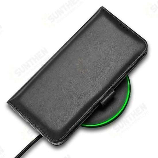 For OnePlus 7T Case Flip with Stand Card Slots PU Leather Full Cover Shockproof Soft Protective Case