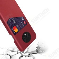 For OnePlus 7T Case Luxury PU Leather Cloth with Card Slot Shockproof Anti-scratch Back Cover Protective Case