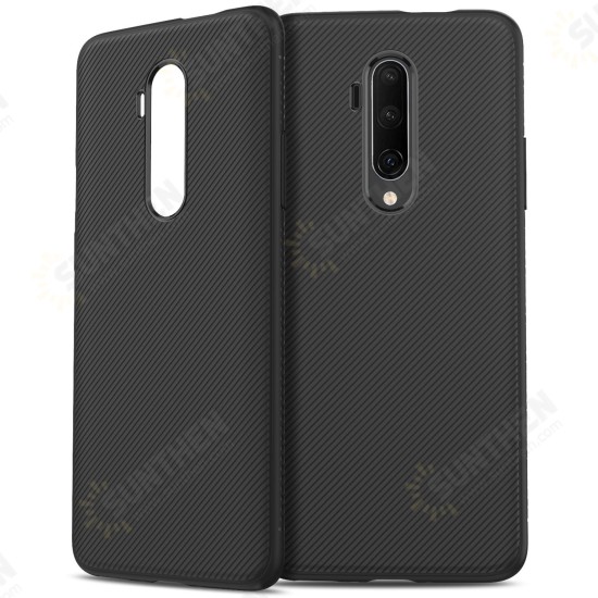 For OnePlus 7T Pro Carbon Fiber Texture Slim Soft Silicone Shockproof Protective Case
