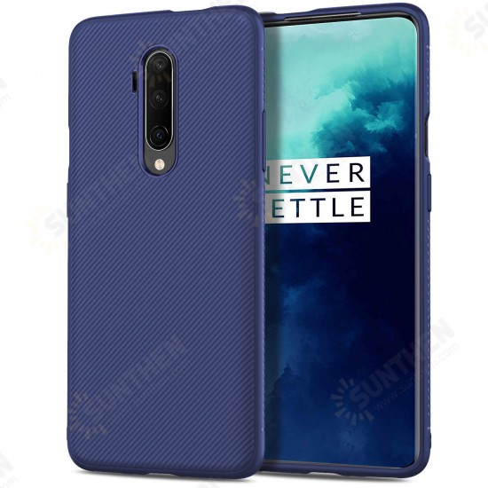 For OnePlus 7T Pro Carbon Fiber Texture Slim Soft Silicone Shockproof Protective Case