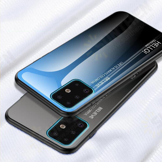 For Samsung Galaxy S20 Ultra Gradient Color Tempered Glass Shockproof Scratch Resistant Protective Case For Samsung Galaxy S20 Ultra Gradient Color Tempered Glass Shockproof Scratch Resistant Protective Case
