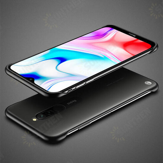 For Xiaomi Redmi 8 Case Frameless Ultra Thin Matte with finger ring Hard PC Protective Case