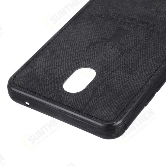 For Xiaomi Redmi 8A Deer Luxury Canvas Cloth Shockproof Anti-fingerprint Protective Case Non-original