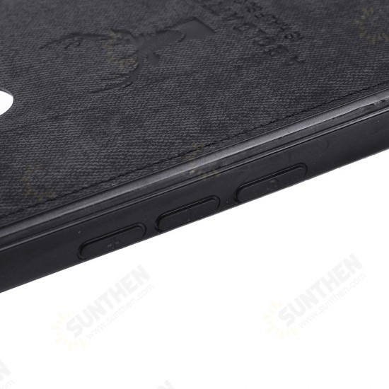 For Xiaomi Redmi 8A Deer Luxury Canvas Cloth Shockproof Anti-fingerprint Protective Case Non-original