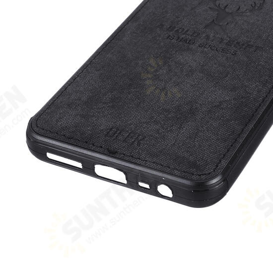 For Xiaomi Redmi 8A Deer Luxury Canvas Cloth Shockproof Anti-fingerprint Protective Case Non-original
