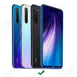 For Xiaomi Redmi Note 8 Case Luxury Business PU Leather Mirror Glass Shockproof Protective Case Non-original