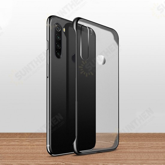 For Xiaomi Redmi Note 8 Case Translucent Frameless Ultra-Thin Anti Fall Matte Hard PC Protective Case with Finger Ring Non-original