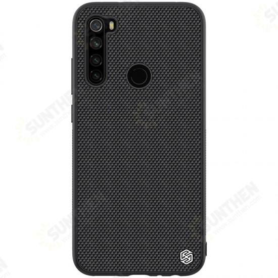 For Xiaomi Redmi Note 8 Anti-fingerprint Anti-slip Nylon Synthetic Fiber Textured Protective Case Non-original