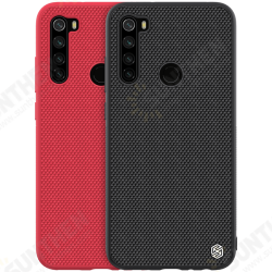 For Xiaomi Redmi Note 8 Anti-fingerprint Anti-slip Nylon Synthetic Fiber Textured Protective Case Non-original