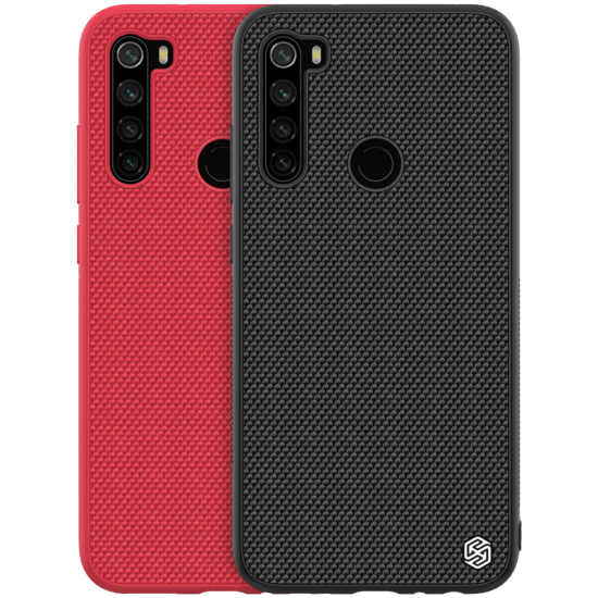For Xiaomi Redmi Note 8 Anti-fingerprint Anti-slip Nylon Synthetic Fiber Textured Protective Case Non-original