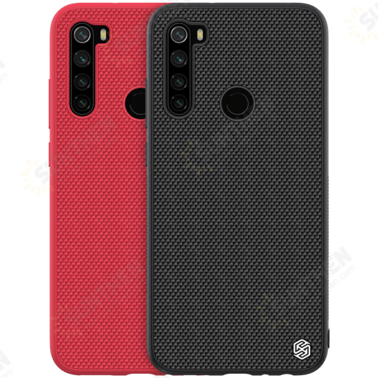 For Xiaomi Redmi Note 8 Anti-fingerprint Anti-slip Nylon Synthetic Fiber Textured Protective Case Non-original