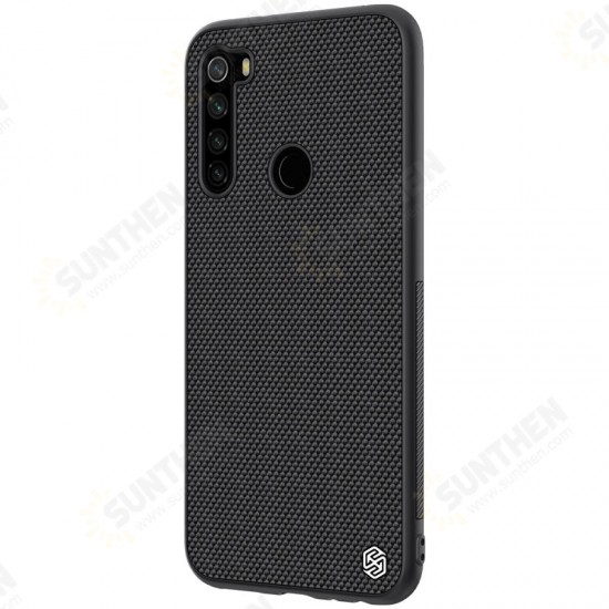 For Xiaomi Redmi Note 8 Anti-fingerprint Anti-slip Nylon Synthetic Fiber Textured Protective Case Non-original