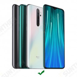 For Xiaomi Redmi Note 8 Pro Case Luxury Business PU Leather Mirror Glass Shockproof Anti-scratch Protective Case Non-original