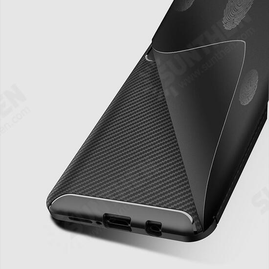 For Xiaomi Redmi Note 8 Pro Case Luxury Carbon Fiber Shockproof Silicone Protective Case Non-original