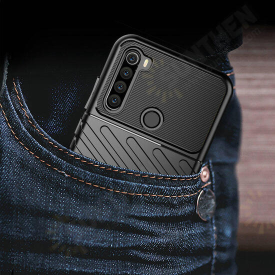 For Xiaomi Redmi Note 8T Case Military Protect Rugged Shockproof Anti-Fingerprint Soft TPU Protective Case
