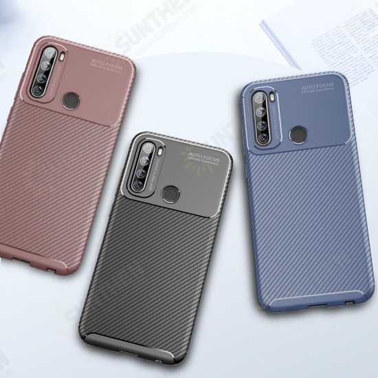 For Xiaomi Redmi Note 8T Case Luxury Carbon Fiber Shockproof Silicone Protective Case Non-original