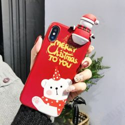 For iPhone 6 / 6S / X / XS / XS Max Case Merry Christmas Festival with Cartoon Toy Cute Protective Case Back Cover For iPhone 6 / 6S / X / XS / XS Max Case Merry Christmas Festival with Cartoon Toy Cute Protective Case Back Cover