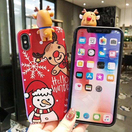 For iPhone 6 / 6S / X / XS / XS Max Case Merry Christmas Festival with Cartoon Toy Cute Protective Case Back Cover For iPhone 6 / 6S / X / XS / XS Max Case Merry Christmas Festival with Cartoon Toy Cute Protective Case Back Cover
