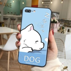 For iPhone 7 Plus / 8 Plus Case Cute Dog Pattern Soft TPU Shockproof Protective Case Back Cover