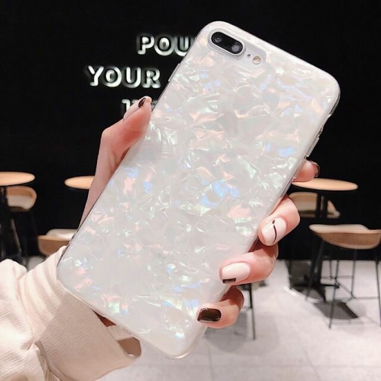 For iPhone X / XS / XS Max Case Fashion Glitter Bling Shell Pattern Shockproof TPU Protective Case Back Cover