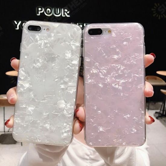 For iPhone X / XS / XS Max Case Fashion Glitter Bling Shell Pattern Shockproof TPU Protective Case Back Cover