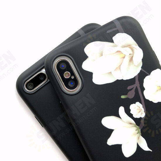 For iPhone X / XS Case Retro Flower Pattern Soft TPU Shockproof Protective Case Back Cover For iPhone X / XS Case Retro Flower Pattern Soft TPU Shockproof Protective Case Back Cover