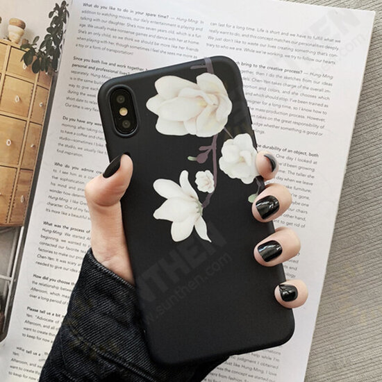 For iPhone X / XS Case Retro Flower Pattern Soft TPU Shockproof Protective Case Back Cover For iPhone X / XS Case Retro Flower Pattern Soft TPU Shockproof Protective Case Back Cover