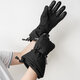 Glisteny Winter Warm Waterproof Windproof Anti-Slip Touch Screen Outdoors Motorcycle Riding PU Leather Gloves