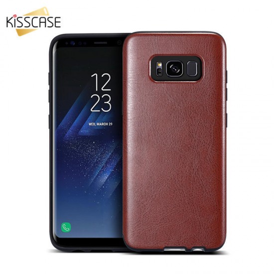 Hybrid Soft TPU + PU Leather Ultra Thin Cover Case for Samsung Galaxy S8 Plus