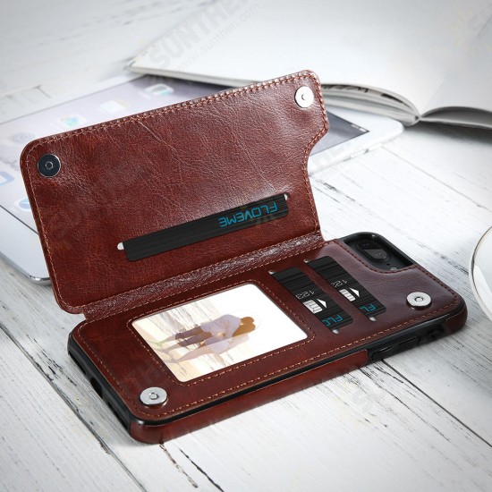 Retro PU Leather Card Slots Bracket Case for iPhone X 8/8 Plus/7/7 Plus/6/6s/6 Plus/6s Plus Retro PU Leather Card Slots Bracket Case for iPhone X 8/8 Plus/7/7 Plus/6/6s/6 Plus/6s Plus
