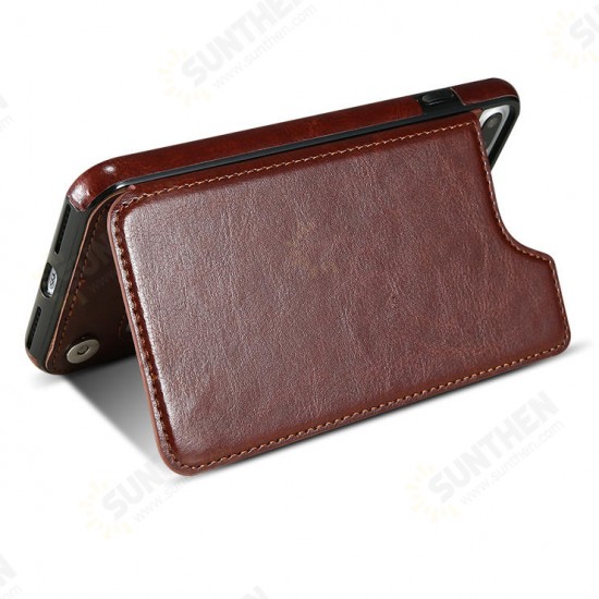 Retro PU Leather Card Slots Bracket Case for iPhone X 8/8 Plus/7/7 Plus/6/6s/6 Plus/6s Plus Retro PU Leather Card Slots Bracket Case for iPhone X 8/8 Plus/7/7 Plus/6/6s/6 Plus/6s Plus