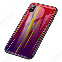 Laser Aurora Gradient Color Tempered Glass Protective Case for iPhone X Laser Aurora Gradient Color Tempered Glass Protective Case for iPhone X