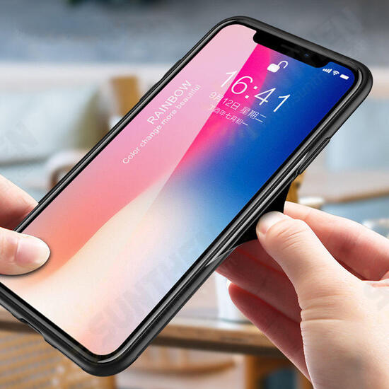 Laser Aurora Gradient Color Tempered Glass Protective Case for iPhone X