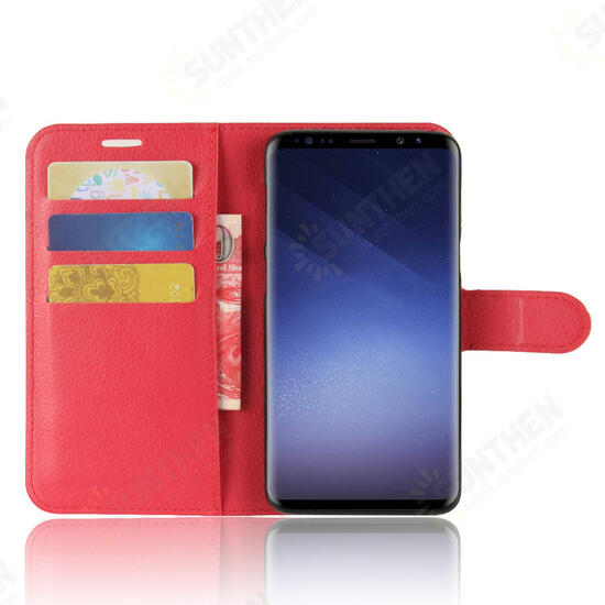 PU Leather Flip Card Slots Bracket Wallet Case for Samsung Galaxy S9