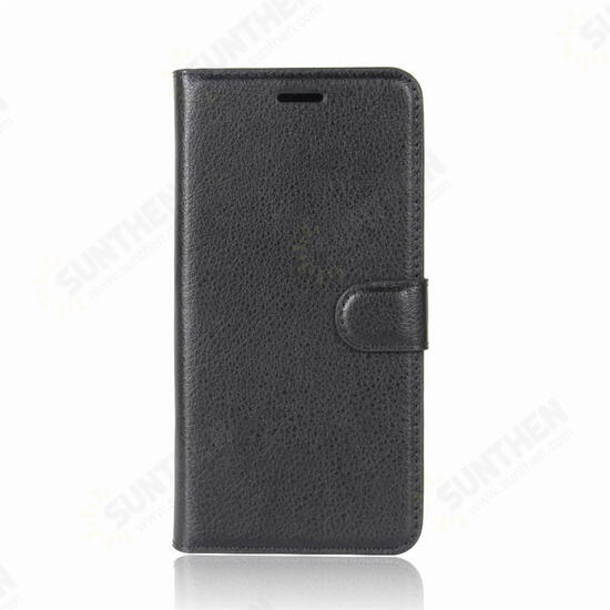 Texture Card Slot Bracket Flip Leather Case For iPhone X