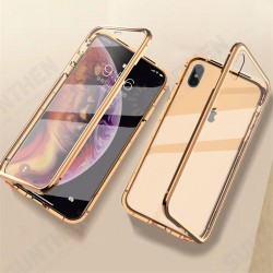 360° Front Screen Protector & Back Glass Cover Metal Magnetic Adsorption Protective Case For iPhone XR/XS/XS Max/X/7/7 Plus/8/8 Plus