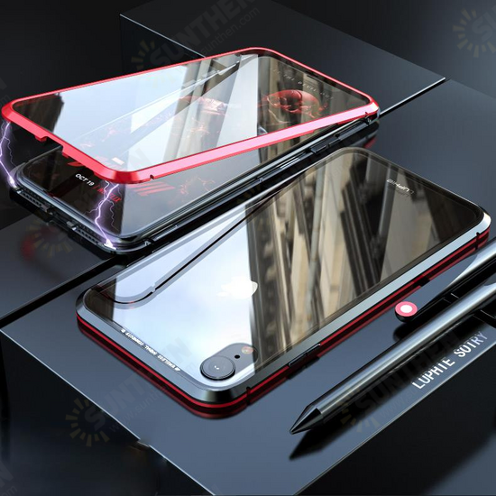 360° Front Screen Protector & Back Glass Cover Metal Magnetic Adsorption Protective Case For iPhone XR/XS/XS Max/X/7/7 Plus/8/8 Plus 360° Front Screen Protector & Back Glass Cover Metal Magnetic Adsorption Protective Case For iPhone XR/XS/XS Max/X/7/7 Plus/8/8 Plus