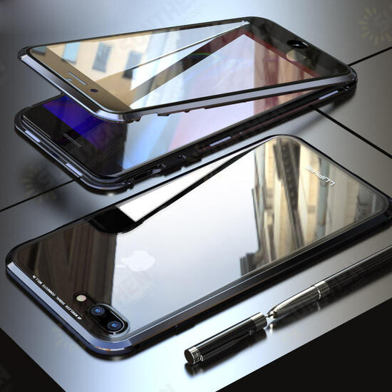 360° Front Screen Protector & Back Glass Cover Metal Magnetic Adsorption Protective Case For iPhone XR/XS/XS Max/X/7/7 Plus/8/8 Plus 360° Front Screen Protector & Back Glass Cover Metal Magnetic Adsorption Protective Case For iPhone XR/XS/XS Max/X/7/7 Plus/8/8 Plus
