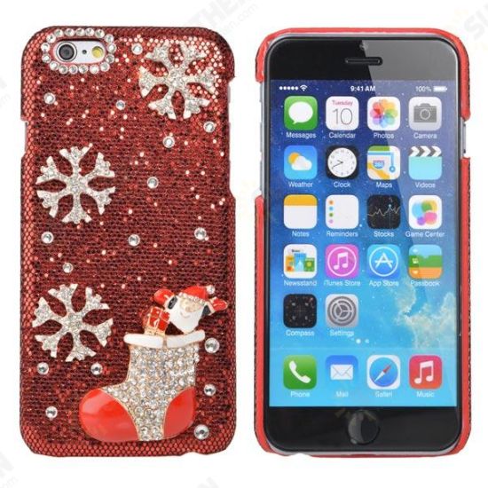 Luxury Crystal Handmade Bling Christmas Stockings Case For iPhone 6 Luxury Crystal Handmade Bling Christmas Stockings Case For iPhone 6