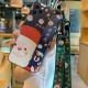 Christmas Cartoon Deer Pattern Plating with Lanyard Wrist Strap Bracket Shockproof TPU Protective Case