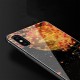 Maple Leaf Painting Tempered Glass Shockproof Scratch Resistant Protective Case for iPhone 7 Plus / 8 Plus