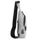 Men USB Port Casual Canvas Sport Outdoor Chest Bag Crossbody Bag with USB Cable Men USB Port Casual Canvas Sport Outdoor Chest Bag Crossbody Bag with USB Cable