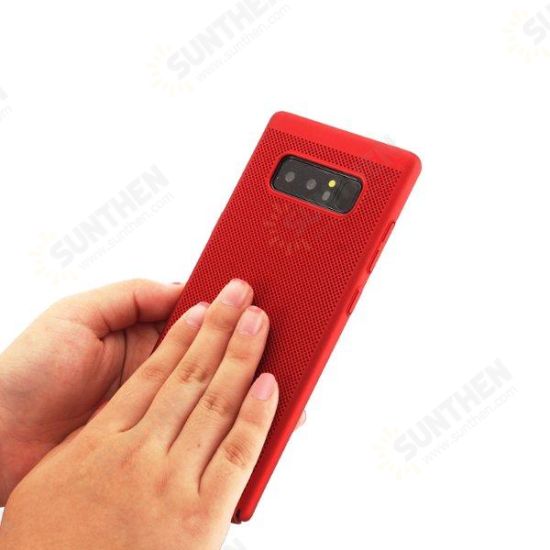 Mesh Heat Dissipation Anti Fingerprint PC Case For Samsung Galaxy Note 8