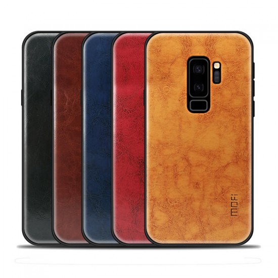 Leather Texture PC & Soft TPU Protective Case for Samsung Galaxy S9 Plus